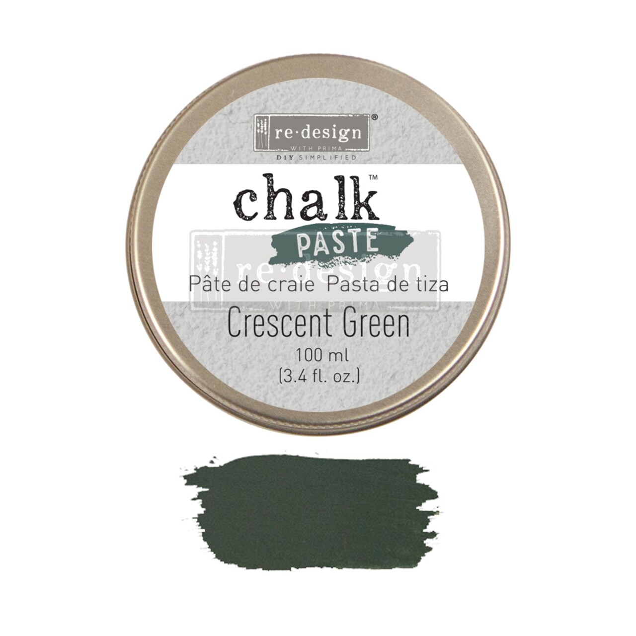Redesign Chalk Paste - Crescent Green - 1 jar, 100 ml (3.4 fl oz)